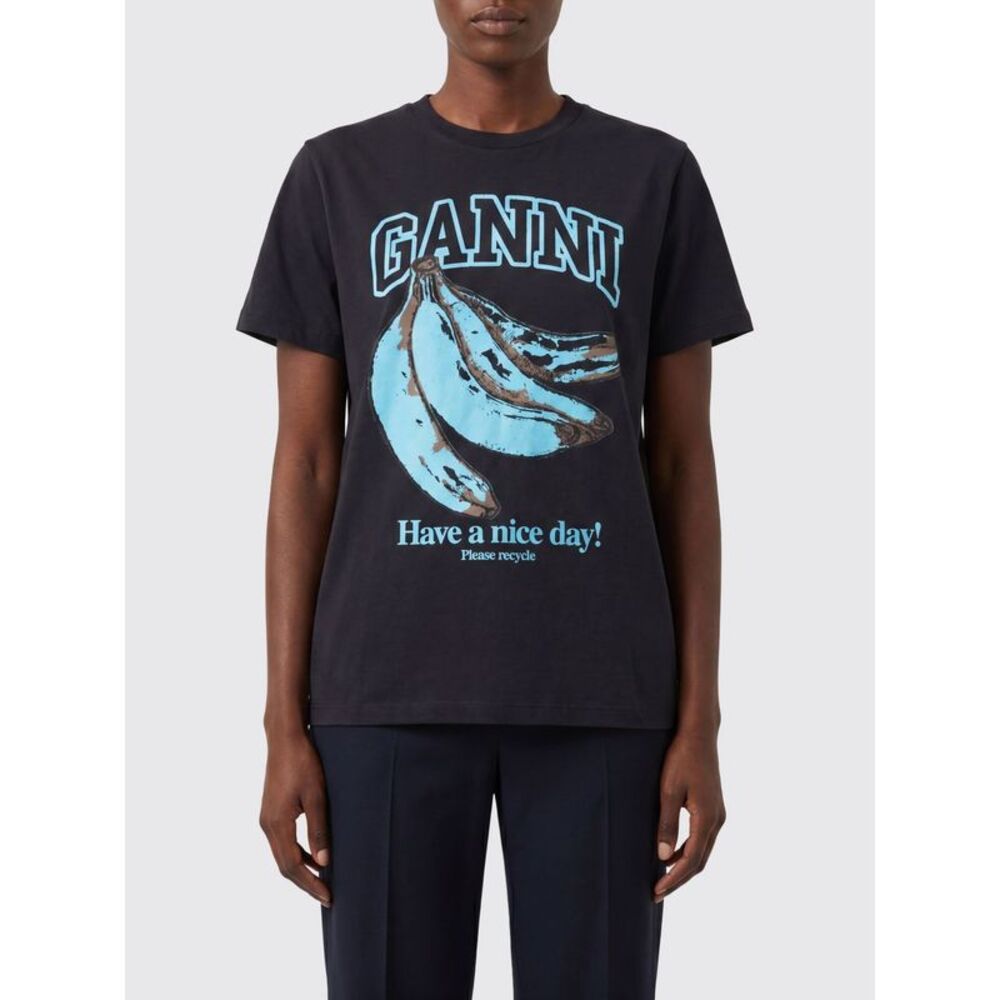 Ganni T-Shirt Woman Charcoal